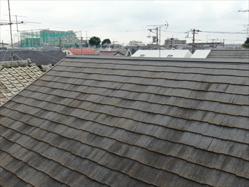 世田谷区上北沢にて屋根の点検をドローンで行いました